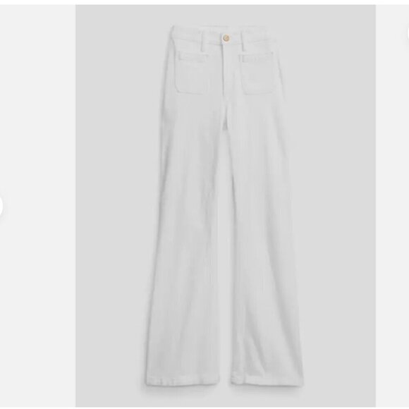 GAP High-Rise '70s Flare BOHO Optic White Y2k SOFT Jeans Size 32/14 - MSRP $90 - Picture 6 of 6